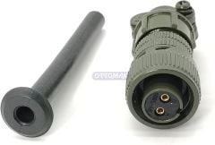 MS3106-10SL-4S 2 Pinli Kablo Tipi Dişi Askeri Konnektör