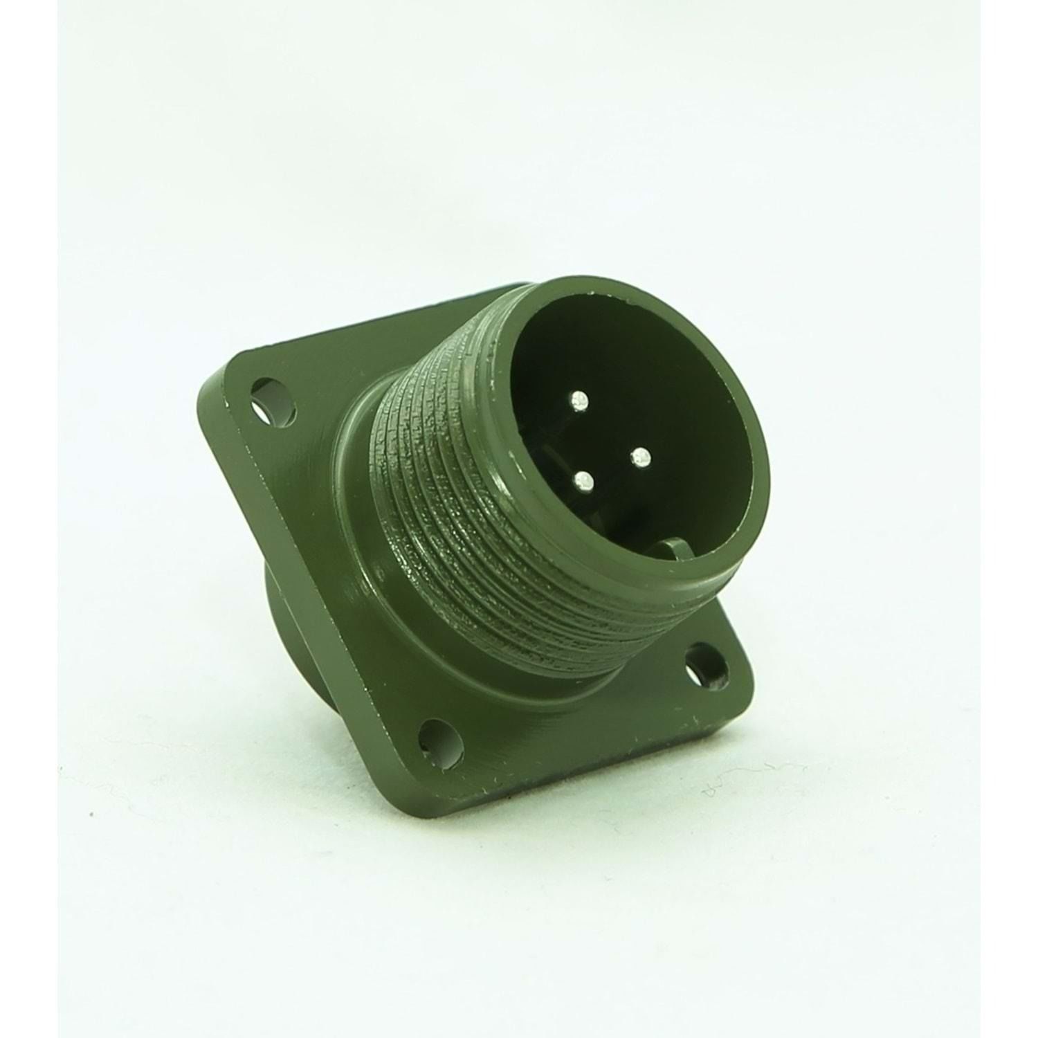 CA3106-14S-1P 3 Pinli Erkek Askeri Konnektör