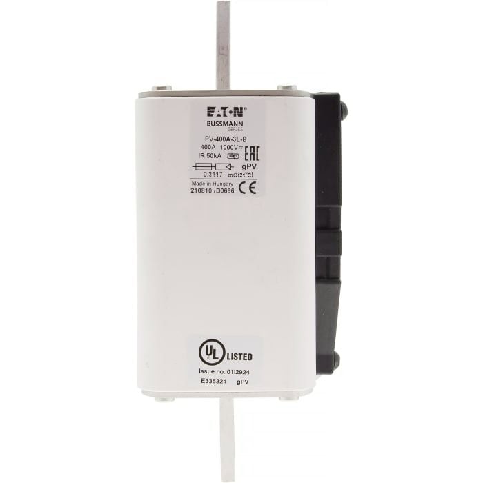 Eaton PV-400A-3L-B Sigorta 400A Tag Fuse, 91 x 201.4 x 73.5mm, 1kV, 170mm