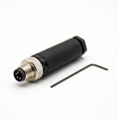 M8-M04T, M8 4 Pin Erkek Düz Konnektör