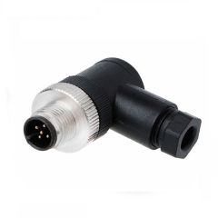 M12 5 Pin Erkek Açılı 90° Konnektör  M12-BM05S
