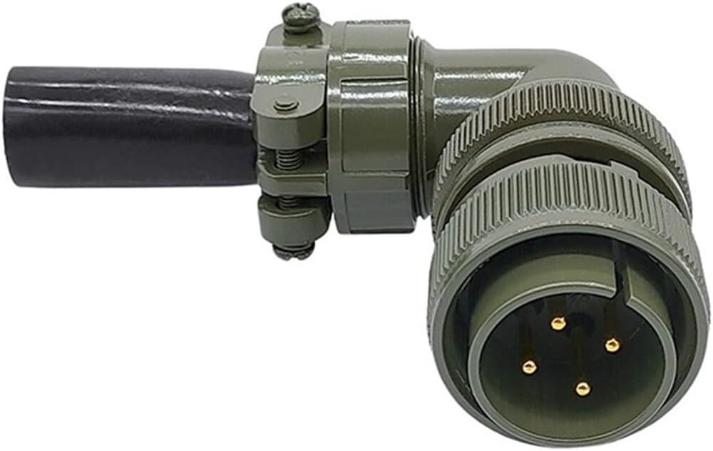 MS3108-20-4P 4 Pinli 90° Derece Erkek Askeri Tip Konnektör