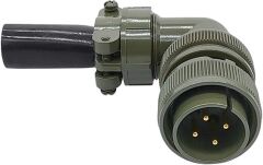 MS3108-20-4P 4 Pinli 90° Derece Erkek Askeri Tip Konnektör