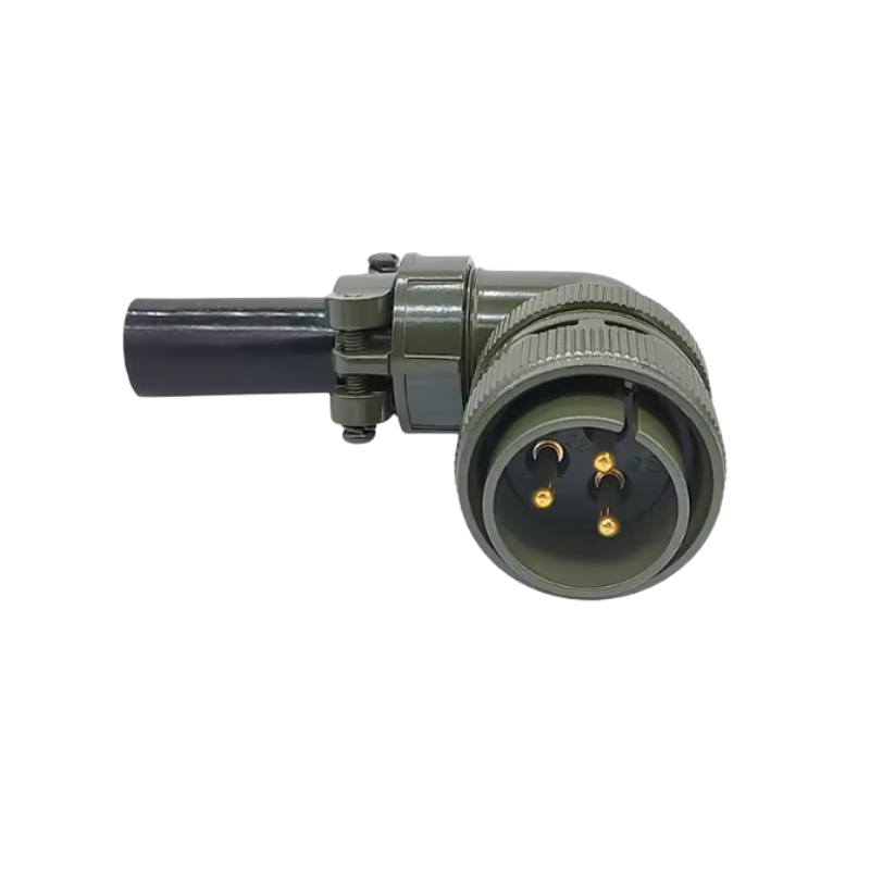 MS3108-22-2P 3 Pinli 90° Derece Erkek Askeri Tip Konnektör