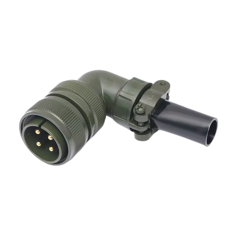 MS3108-22-22P 4 Pinli 90° Derece Erkek Askeri Tip Konnektör