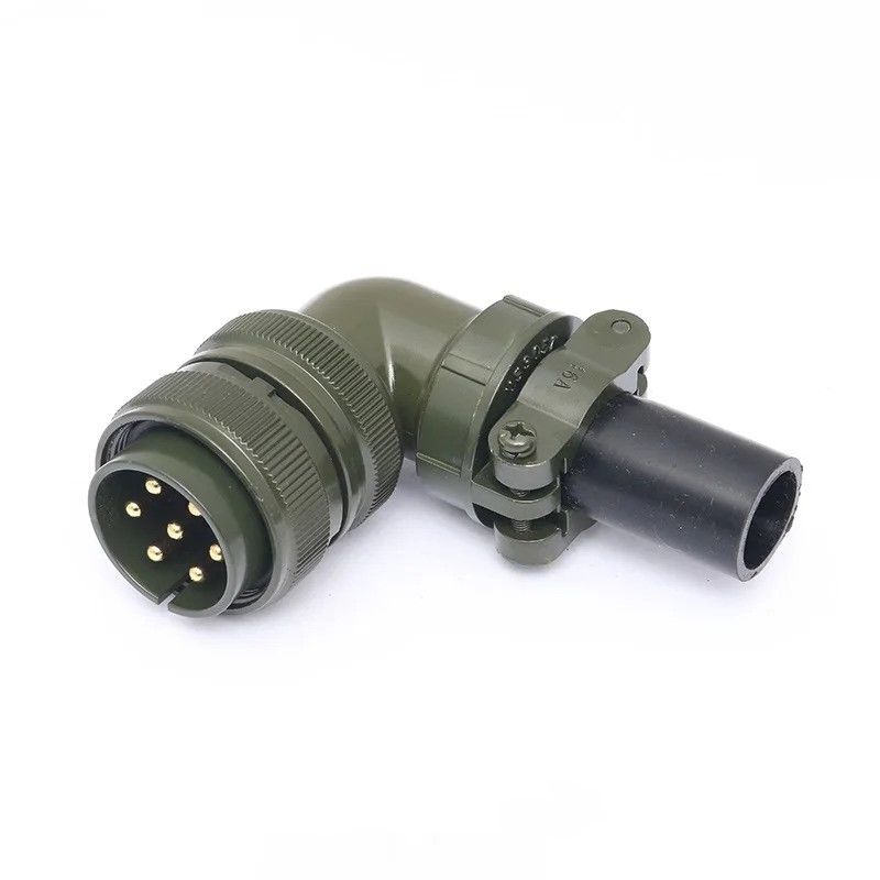 MS3108-24-10P 7 Pinli 90° Derece Erkek Askeri Tip Konnektör