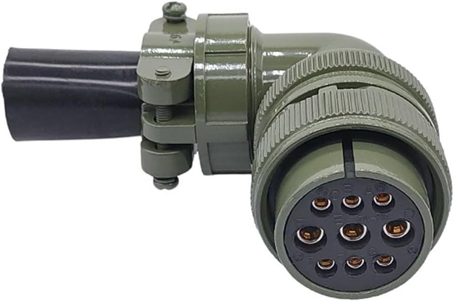 MS3108-24-11S 9 Pinli 90 Derece Dişi Askeri Tip Konnektör