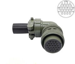 MS3108-24-28S 24 Pinli 90 Derece Dişi Askeri Tip Konnektör