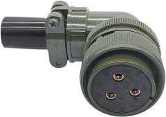 MS3108-28-3S 3 Pinli 90 Derece Dişi Askeri Tip Konnektör