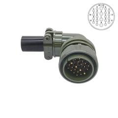 MS3108-28-11P 22 Pinli 90° Derece Erkek Askeri Tip Konnektör