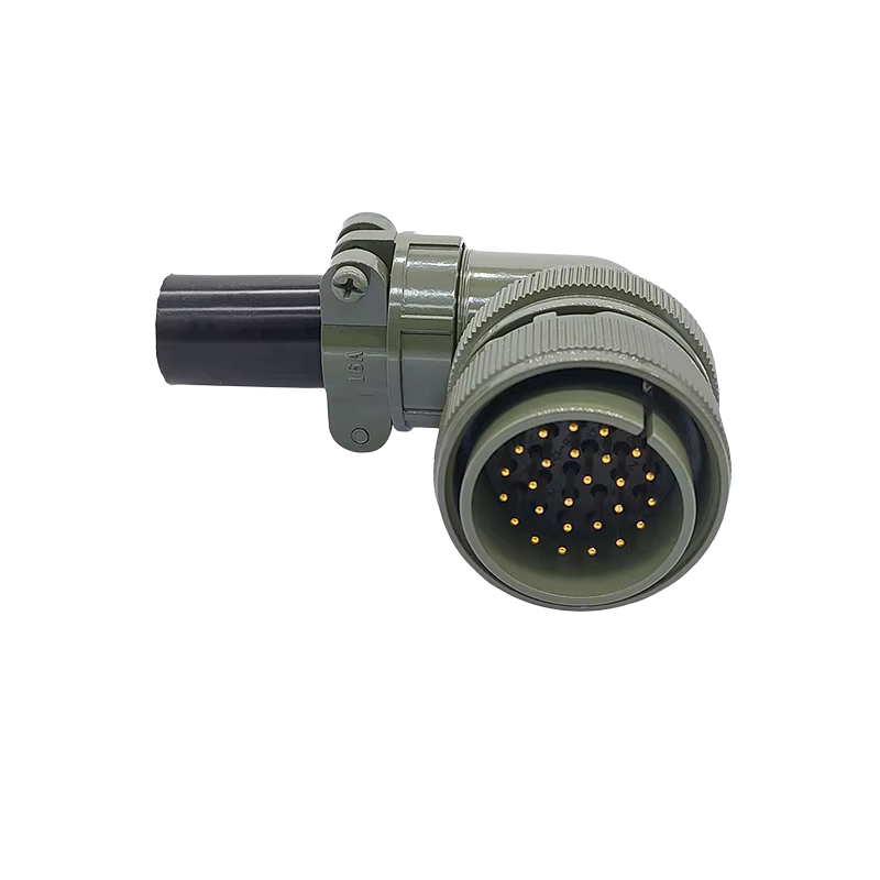 MS3108-28-12P 26 Pinli 90° Derece Erkek Askeri Tip Konnektör