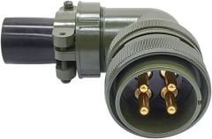 MS3108-32-17P 4 Pinli 90° Derece Erkek Askeri Tip Konnektör