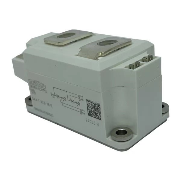 Semikron, SKKT 323/16 E Çift Tristör Modülü, SCR, 1600V, 7-Pinli