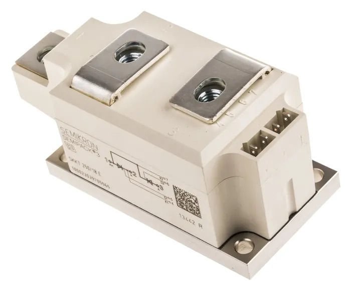 Semikron, SKKT250/18E Çift Tristör Modülü, SCR (Tristör), 250A, 1800V