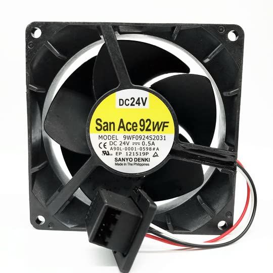 Sanyo Denki 9WF0924S2031 /A90L-0001-0598 Soğutma Fanı - 92x92x32mm 24V DC Fanuc A90L-0001-0598 Uyumlu Endüstriyel Fan