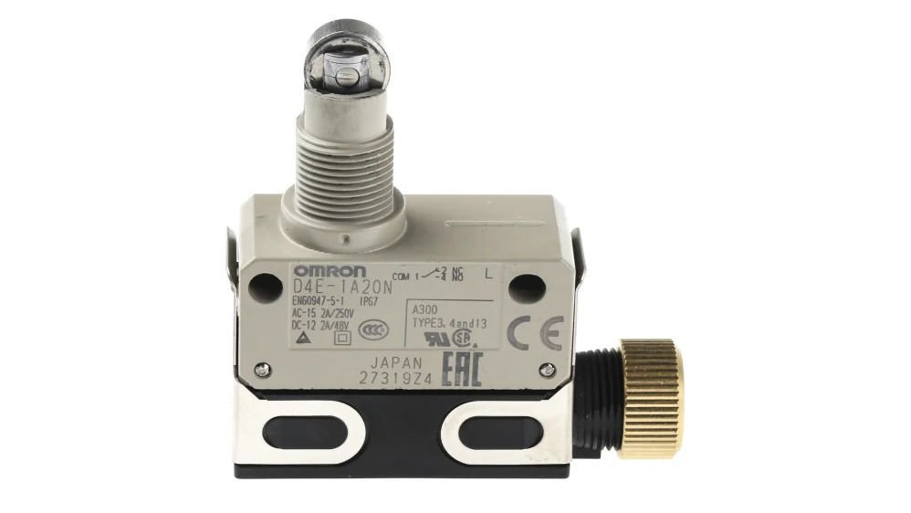 Omron D4E-1A20N Limit Siviç  Makara Pimli, Ani Hareket Kontaklı, IP67, 125V, NO/NC Kontak