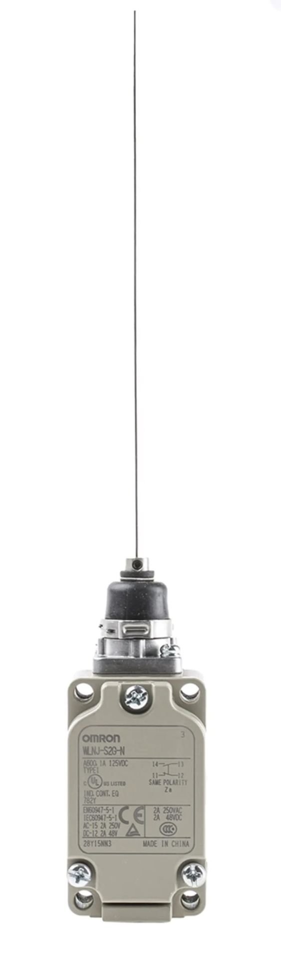 Omron  WLNJ-S2G-Ni Helezon Yay Limit Anahtarı, NO/NC, IP67, SPST, 500V ac , 10A