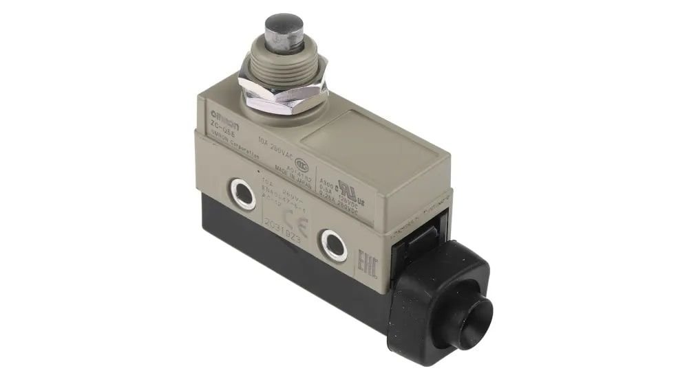 Omron - ZC-Q55 Kapalı Basit Switch, Panel Montajlı Üstten Basmalı, SPDT, 15 A
