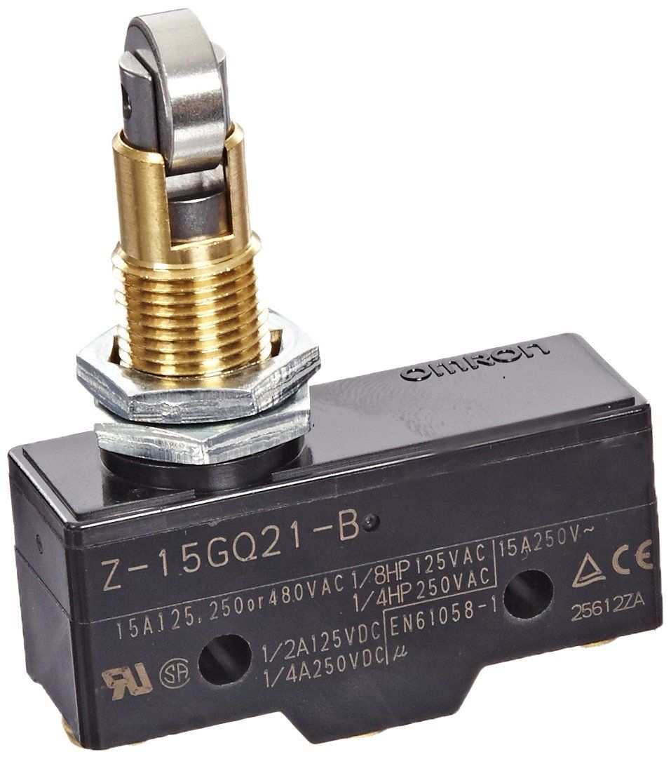 Omron - Z-15GQ21-B Genel Amaçlı Basit Switch, Panel Montajlı Zıt Makaralı Üstten Basmalı, SPDT, 15 A, Vida Terminalli