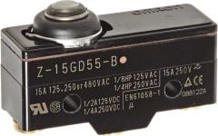 Omron - Z-15GD55-B Genel amaçlı basit switch, kısa ve geniş tip üstten basmalı, SPDT, 15 A, sızdırmaz, vida terminalli