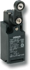 Omron - D4N-4120 Güvenlik Limit switchi, D4N, M20 (1 kablo yuvası), 1NC/1NO (hızlı kapama), makaralı kol (plastik kol, plastik makara)