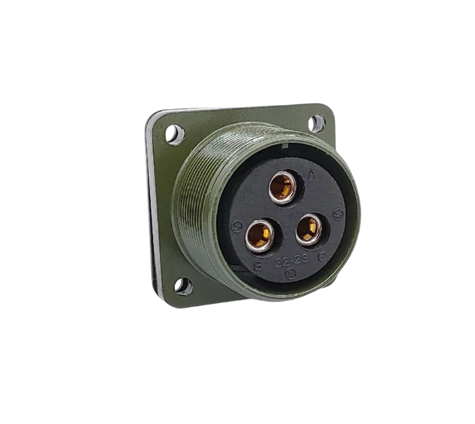 MS3102-22-2S 3 Pinli Dişi Askeri Konnektör