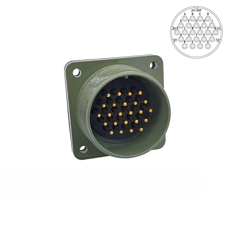 MS3102-24-28P 24 Pinli Erkek Askeri Konnektör